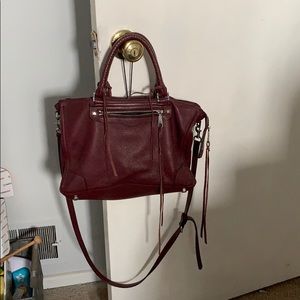 Rebecca minkoff leather satchel burgundy